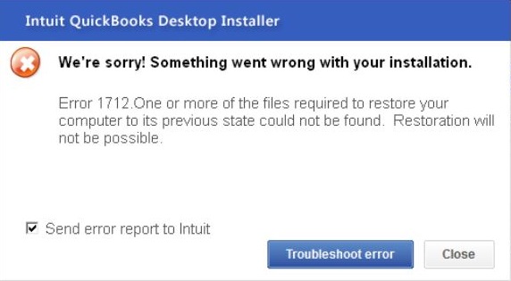 Fix QuickBooks desktop installer error 1712